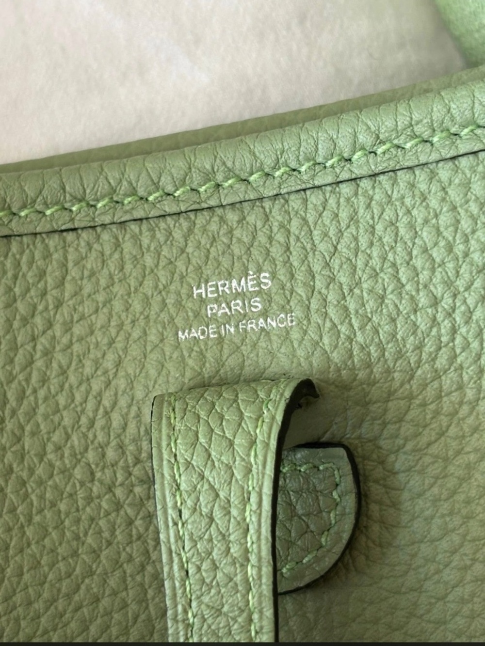 CRAZY LOW PRICE! Hermes Evelyne TPM Vert Criquet Palladium HW - Picture 7 of 10